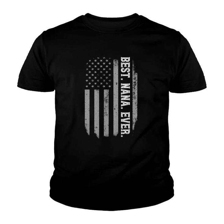 Best Nana Ever Vintage American Flag Mother's Day Gift Youth T-shirt