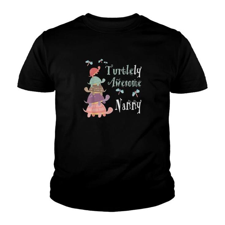 Best Nanny Ever Whimsical Nanny With Cute Turtles  Youth T-shirt