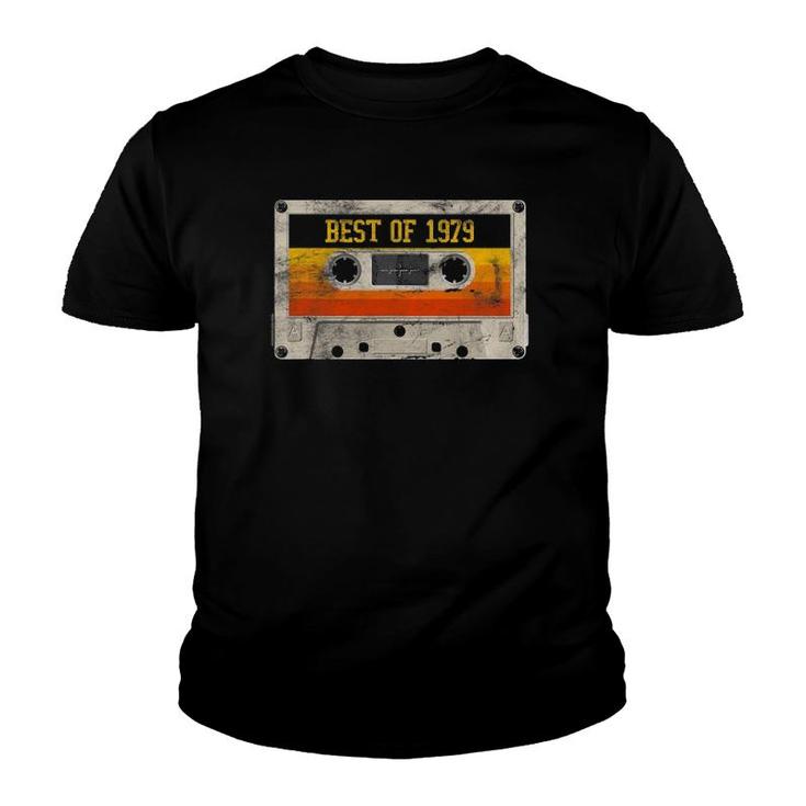 Best Of 1979 43Rd Birthday Gifts Cassette Tape Vintage Retro Youth T-shirt