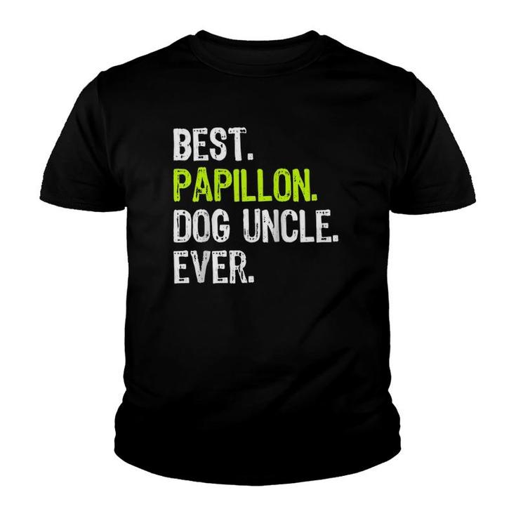 Best Papillon Dog Uncle Ever Raglan Baseball Tee Youth T-shirt