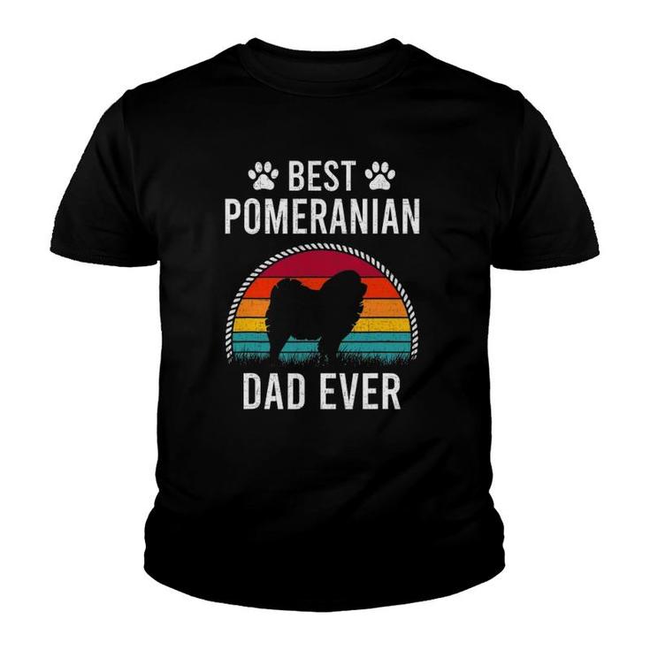 Best Pomeranian Dad Ever Dog Lover Youth T-shirt
