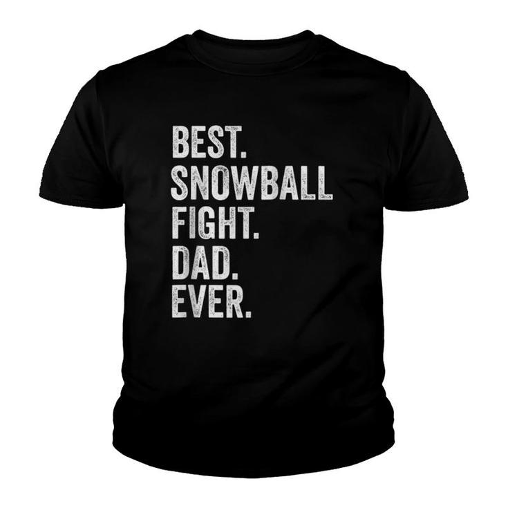Best Snowball Fight Dad Ever Christmas Gift Raglan Baseball Tee Youth T-shirt