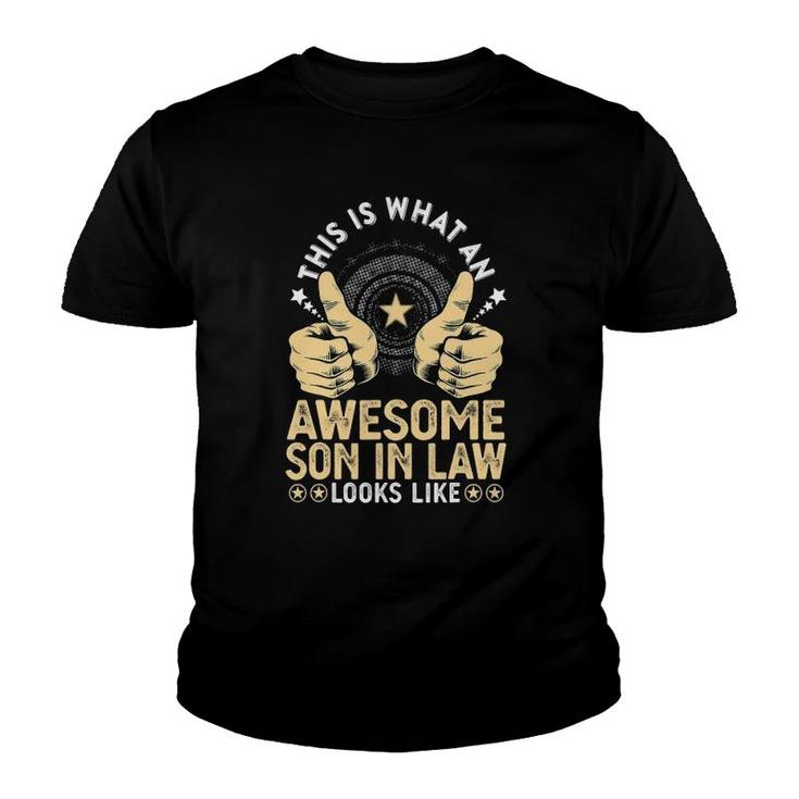 Best Son In Law Birthday Gift From Awesome Mother In Law Youth T-shirt