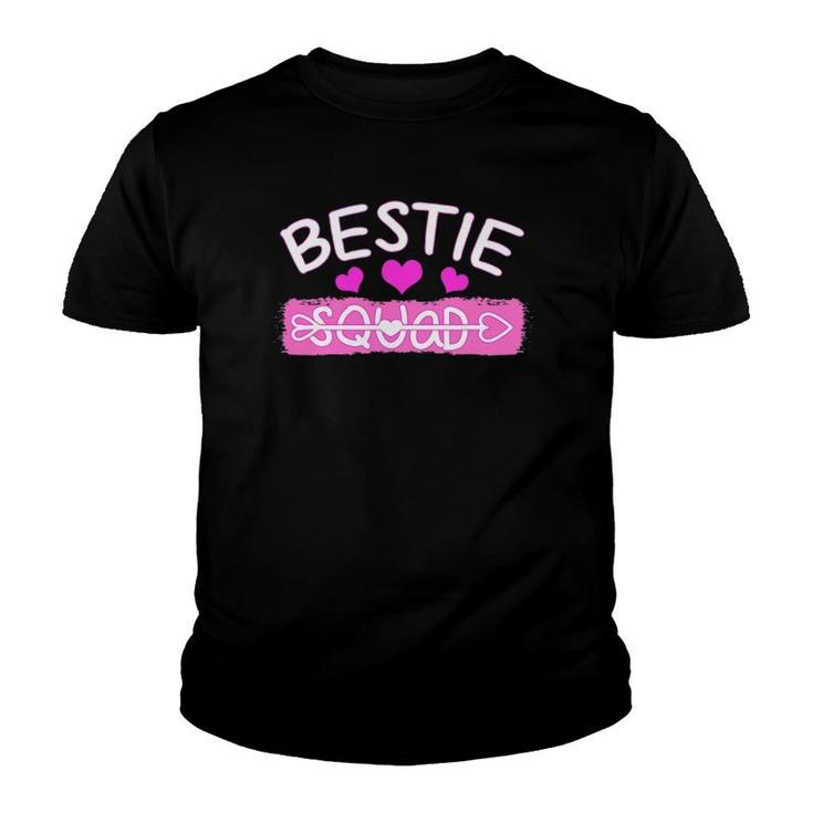 Bestie Squad Best Friends Hearts Youth T-shirt