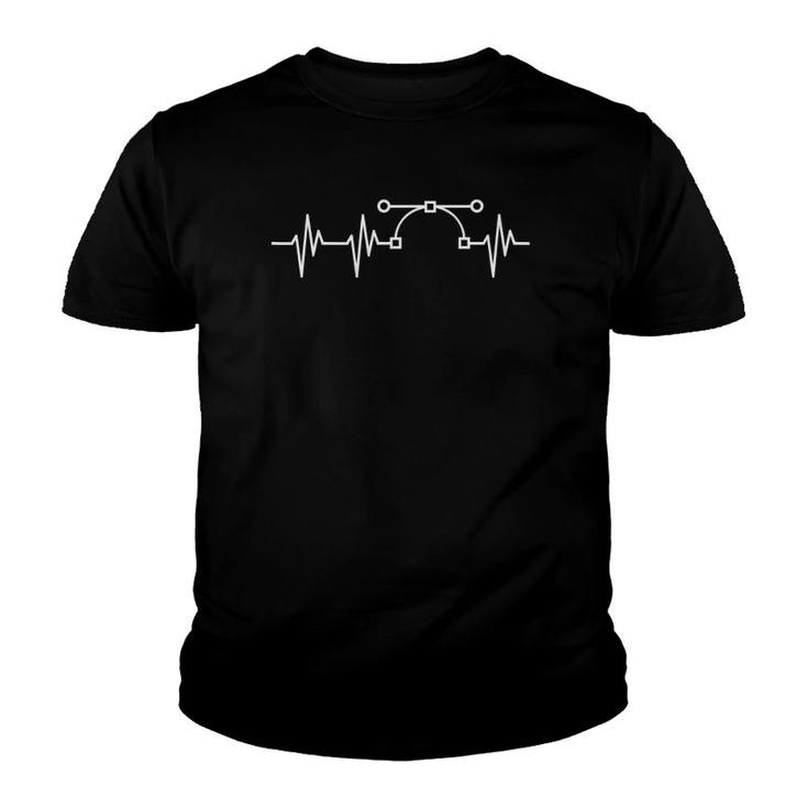 Bezier Curve Heartbeat Funny Animation Animator Gift Youth T-shirt