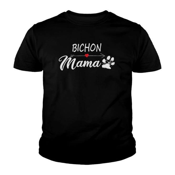 Bichon Mama Bichon Mom Bichon Dog Owner Youth T-shirt