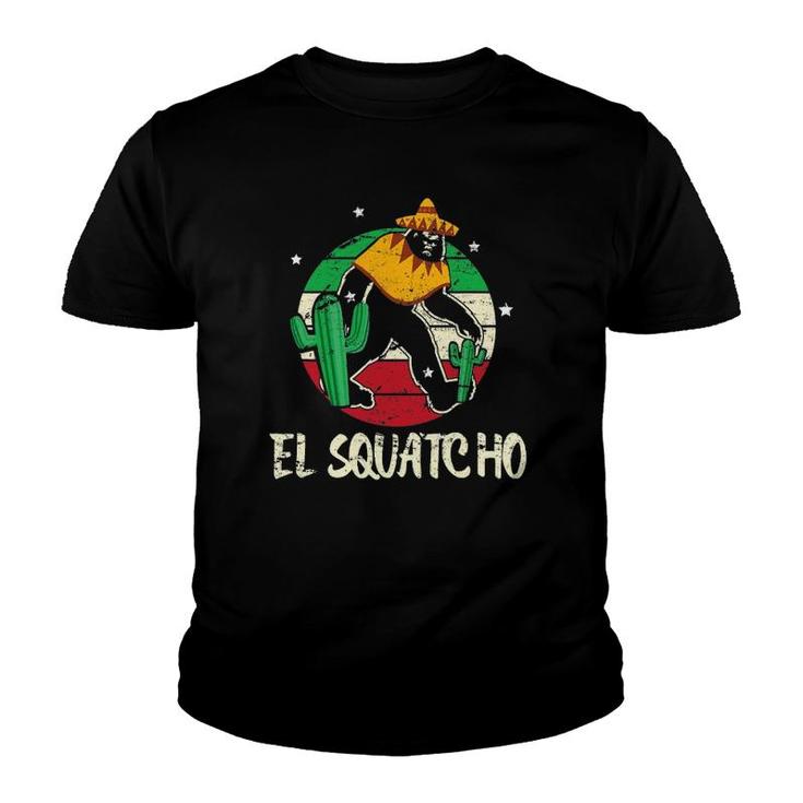Bigfoot Fan Mexican  El Squatcho Sasquatch Funny Tee Youth T-shirt
