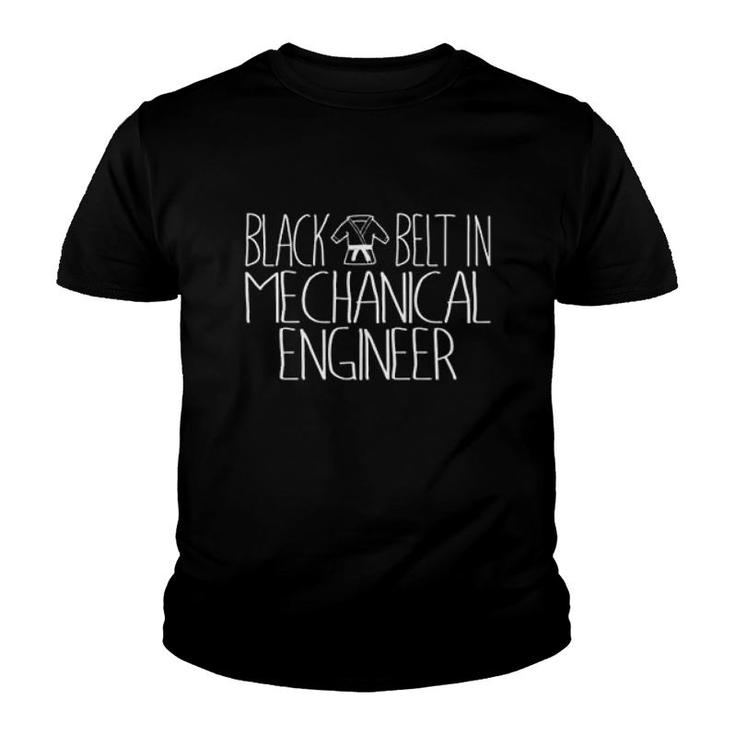 Black Belt In Mechanical Engineer Youth T-shirt