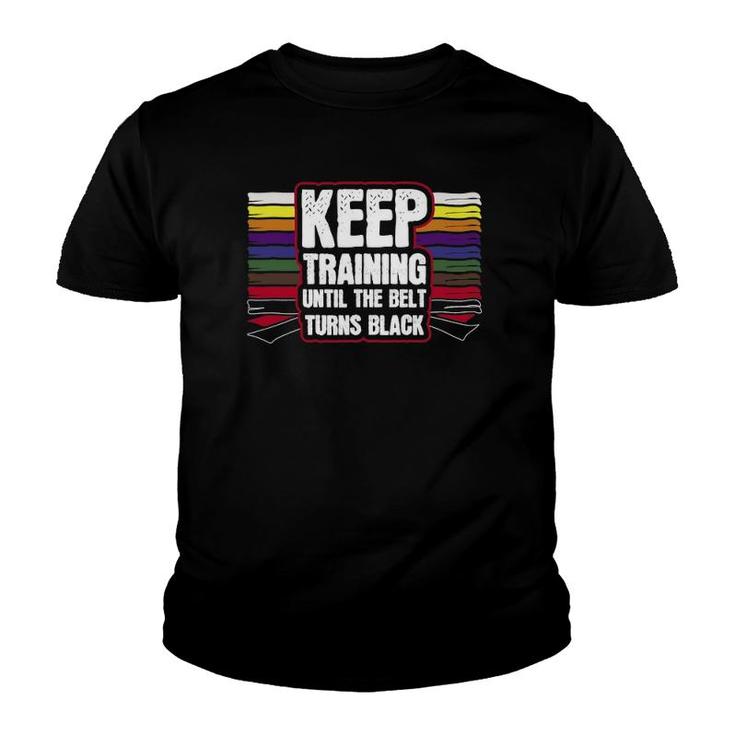 Black Belt Training Martial Arts Taekwondo Gift Idea Youth T-shirt