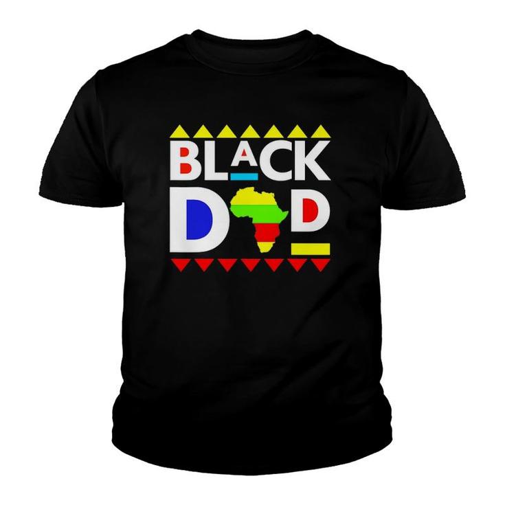 Black Dad Juneteenth King Father Africa Men Melanin Boys Son Youth T-shirt