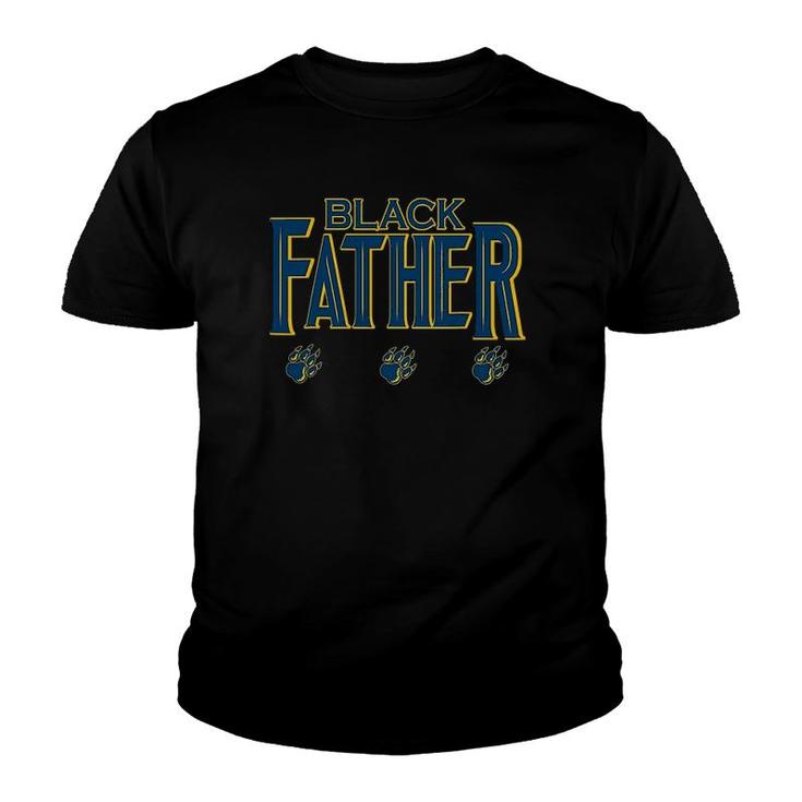 Black Father Panther Father's Day African American Dad Youth T-shirt