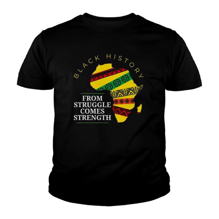 Black History African Continent Dashiki Youth T-shirt