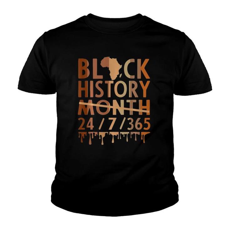 Black History Month 2022 Black History 365 Melanin Pride Youth T-shirt