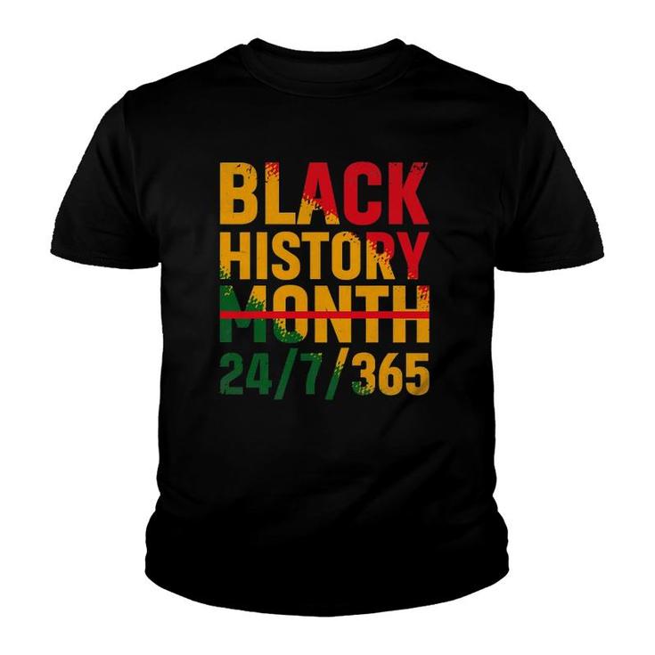 Black History Month 247365 Melanin Pride African American Youth T-shirt