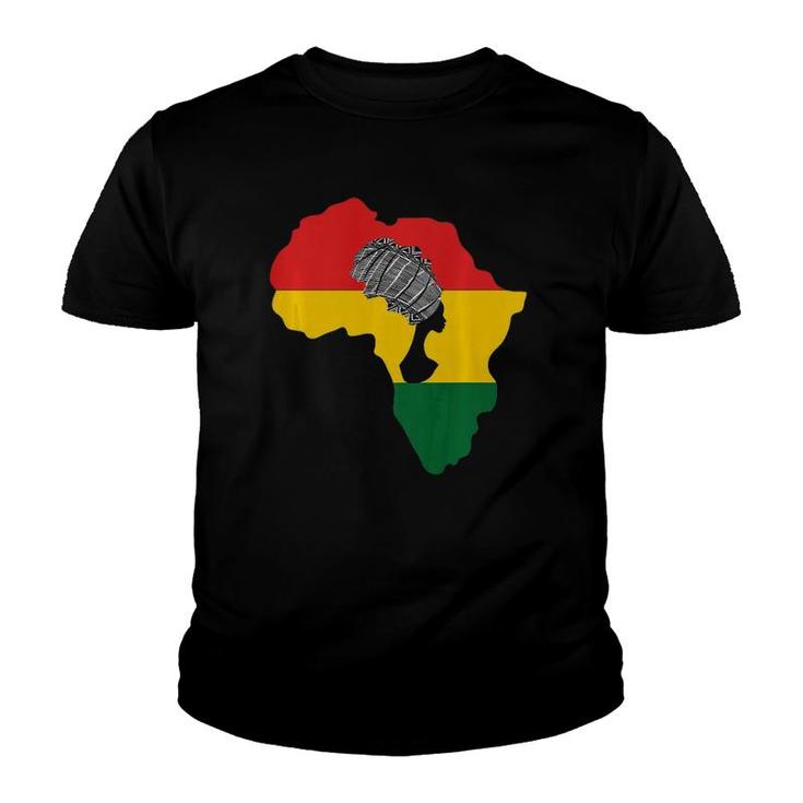 Black History Month Africa Hair Afro  Youth T-shirt