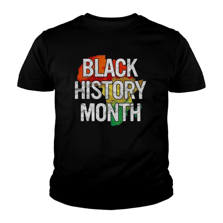 Black History Month Gift Black Pride Proud African American Youth T-shirt
