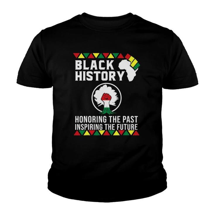 Black History Month Honoring Past Inspiring Future Men Women Youth T-shirt