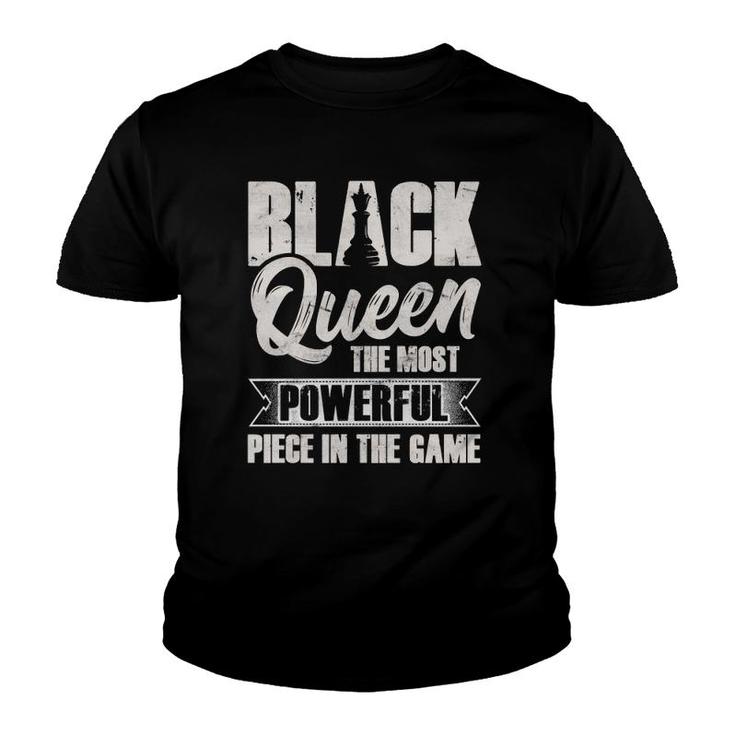 Black Queen African American Women Most Powerful Chess Piece Pullover Youth T-shirt