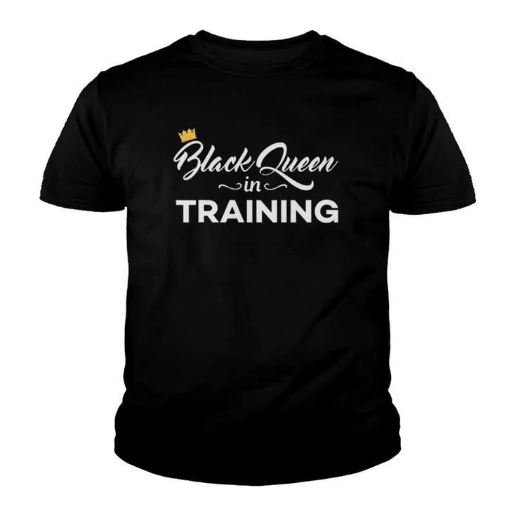 Black Queen In Training African American Pride Crown Youth T-shirt