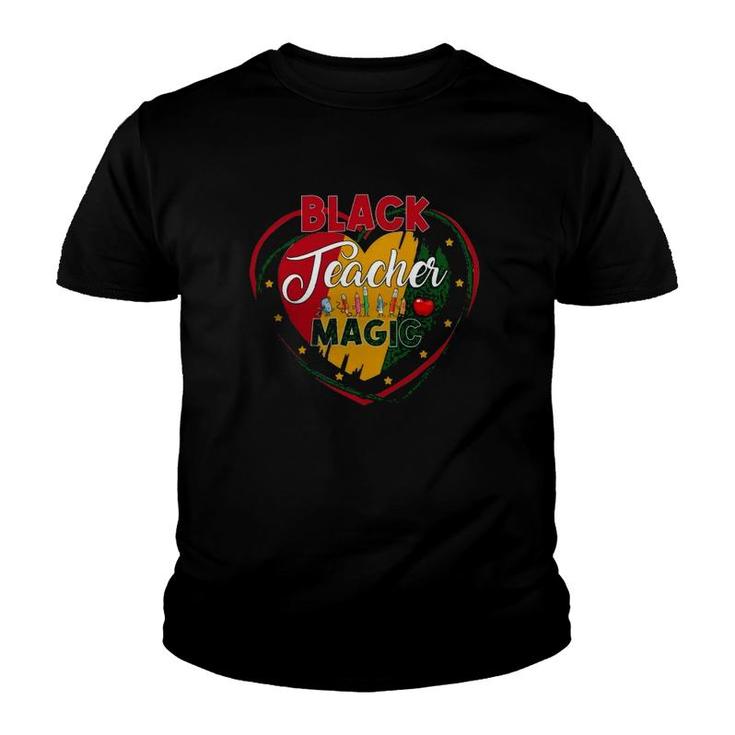 Black Teacher Magic Teacher  Black History Month Youth T-shirt