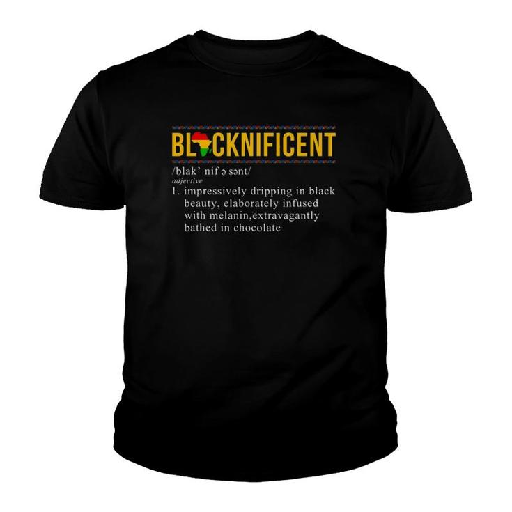 Blacknificent Dictionary Definition Black History Youth T-shirt