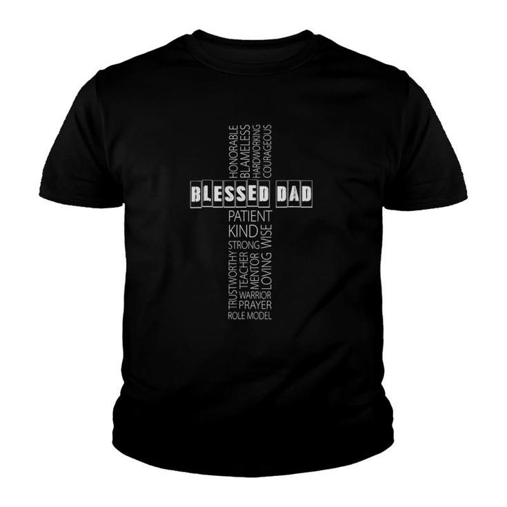Blessed Dad Father's Day African American Proud Black Men Youth T-shirt