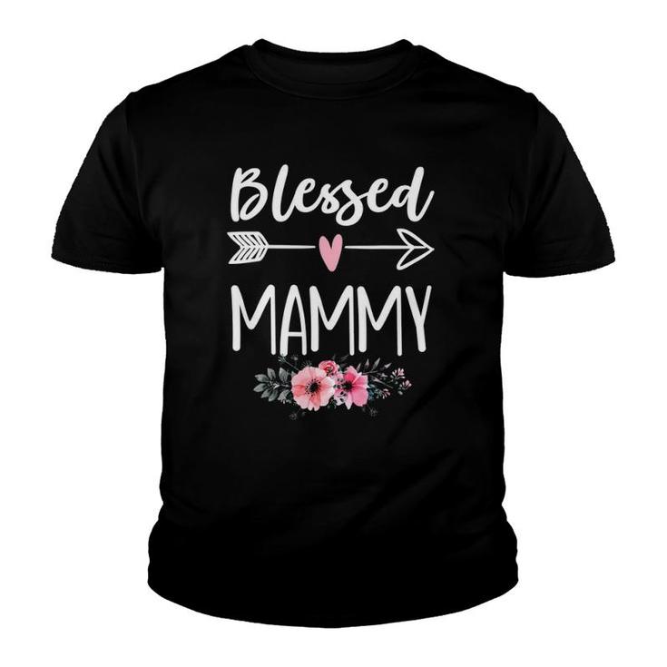 Blessed Mammy Floral Mother's Day Gift Youth T-shirt