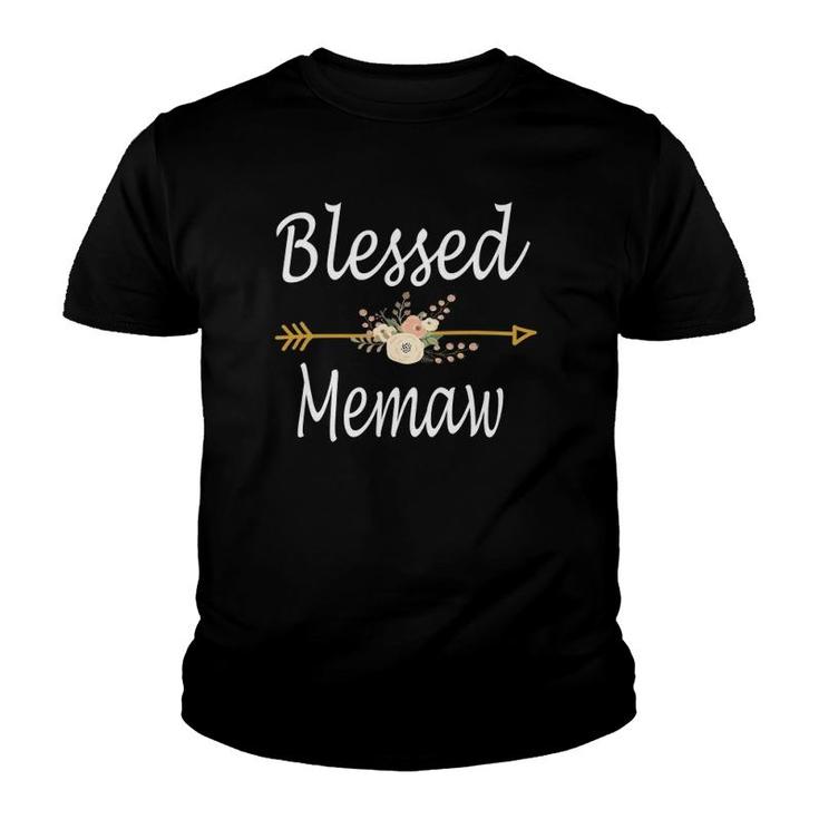 Blessed Memaw Cute Mothers Day Gift Idea Youth T-shirt