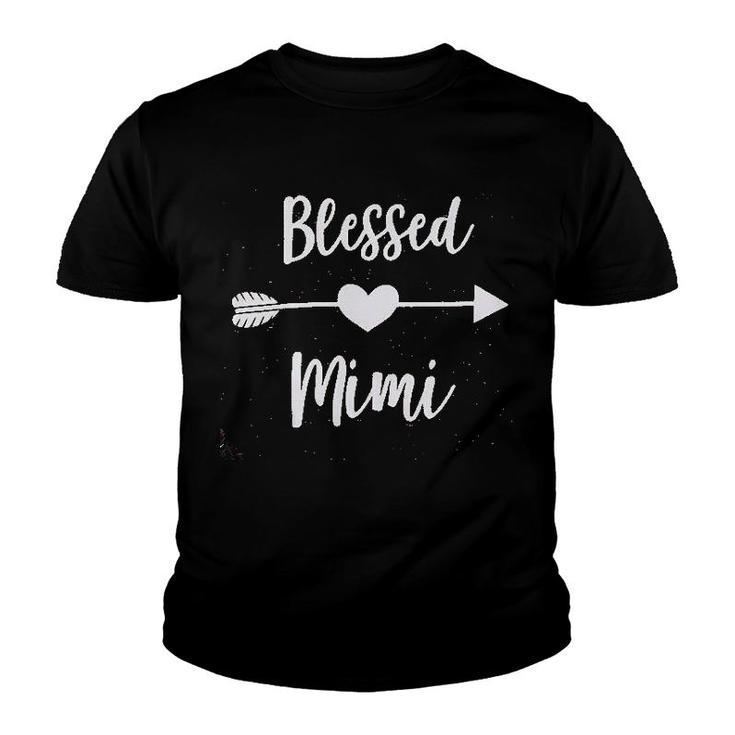 Blessed Mimi Women Grandma  Cute Heart Graphic Tops Fall Youth T-shirt