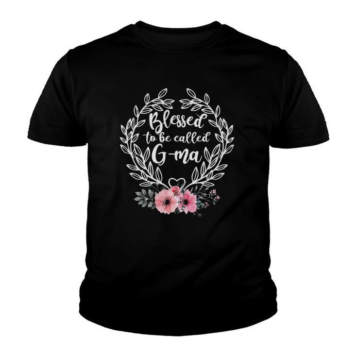 Blessed To Be Called G-Ma Flowers Mother's Day Gift Youth T-shirt