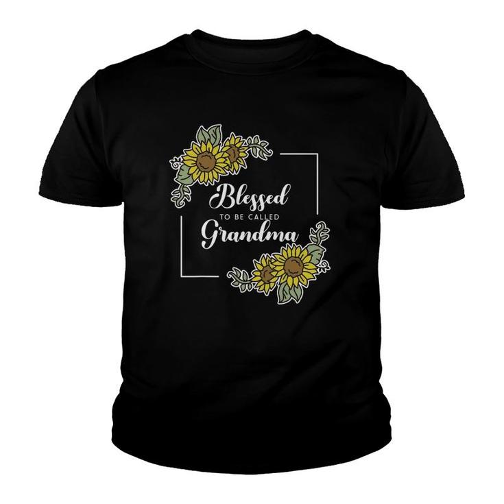 Blessed To Be Called Grandma Sunflower Mama Mom Mother's Day Youth T-shirt