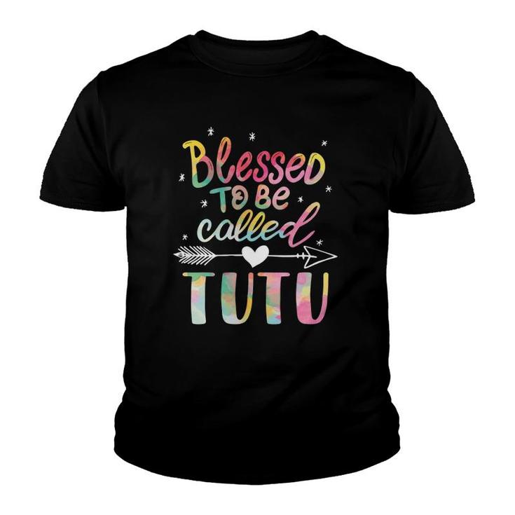 Blessed To Be Called Tutu Grandmother Gift Nana Abuela Youth T-shirt