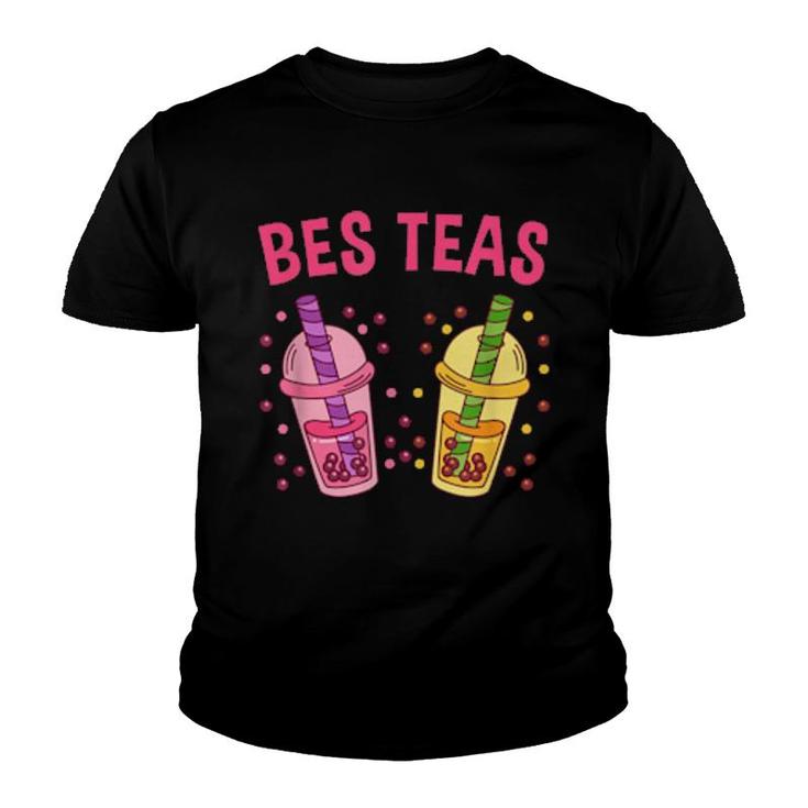 Boba  Bes Teas Besties Cute Bubble Tea Best Friends  Youth T-shirt