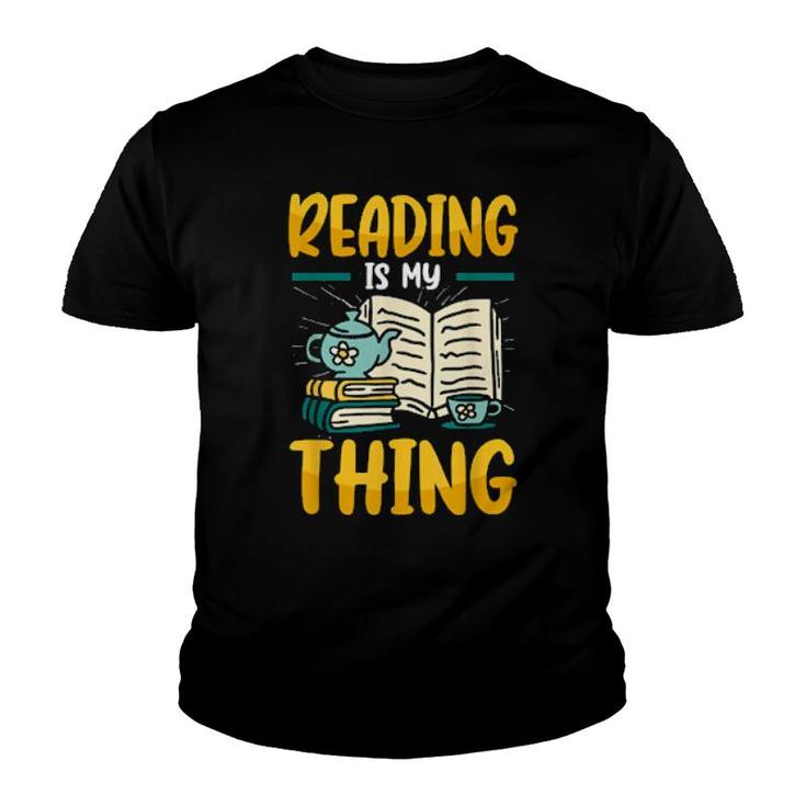 Bookworm Reading Is My Thing Book Librarian  Youth T-shirt