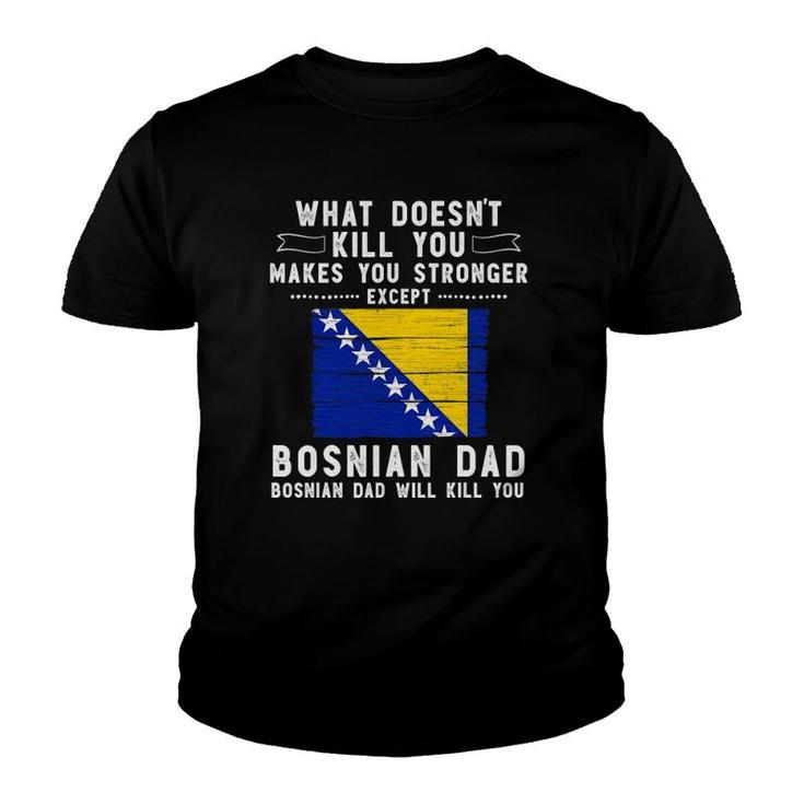 Bosnia & Herzegovina Dad Gifts For Men Father's Day Youth T-shirt