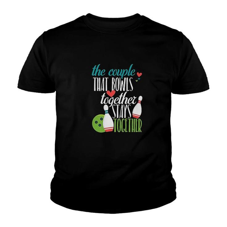 Bowler Gift Couples Bowling League Bowl Youth T-shirt