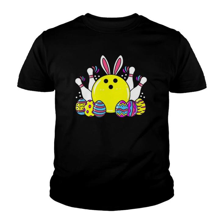 Bowling Easter Bunny Family Matching Bowling Game Costume Youth T-shirt