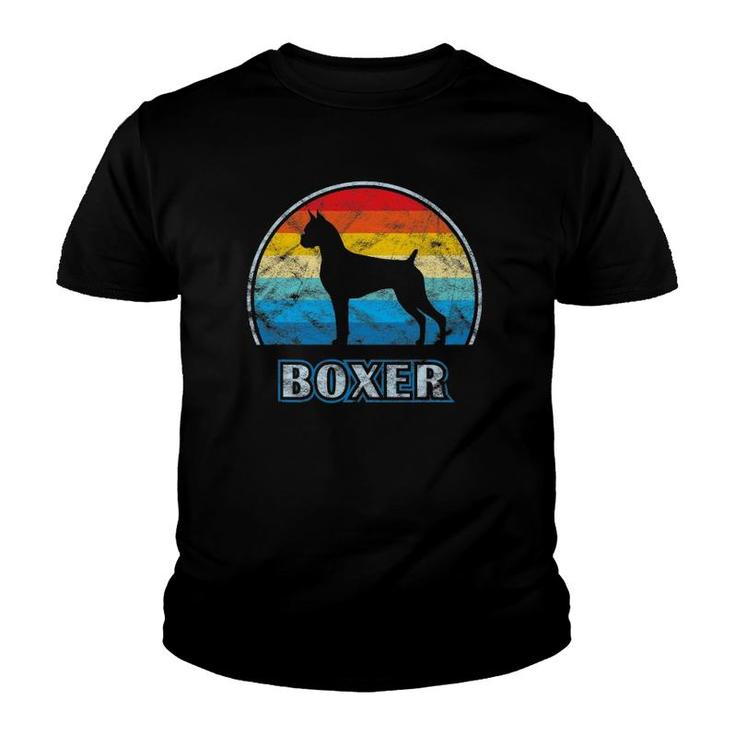 Boxer Dog Vintage Design Dog Youth T-shirt