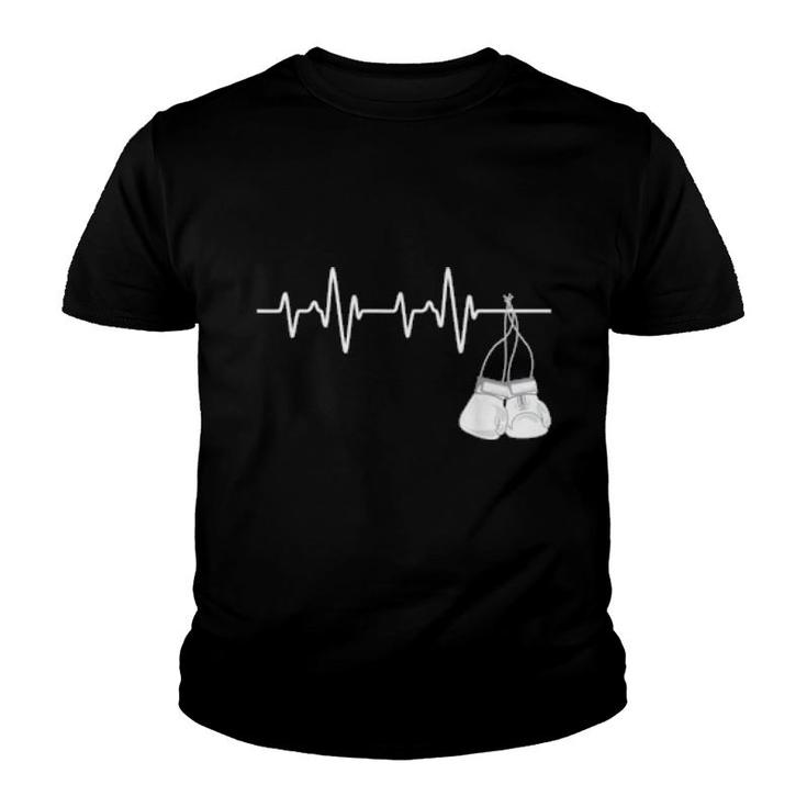 Boxing Heartbeat Boxing Boxer Kickboxing Fan  Youth T-shirt