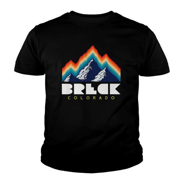 Breck Colorado Retro Usa Ski Youth T-shirt