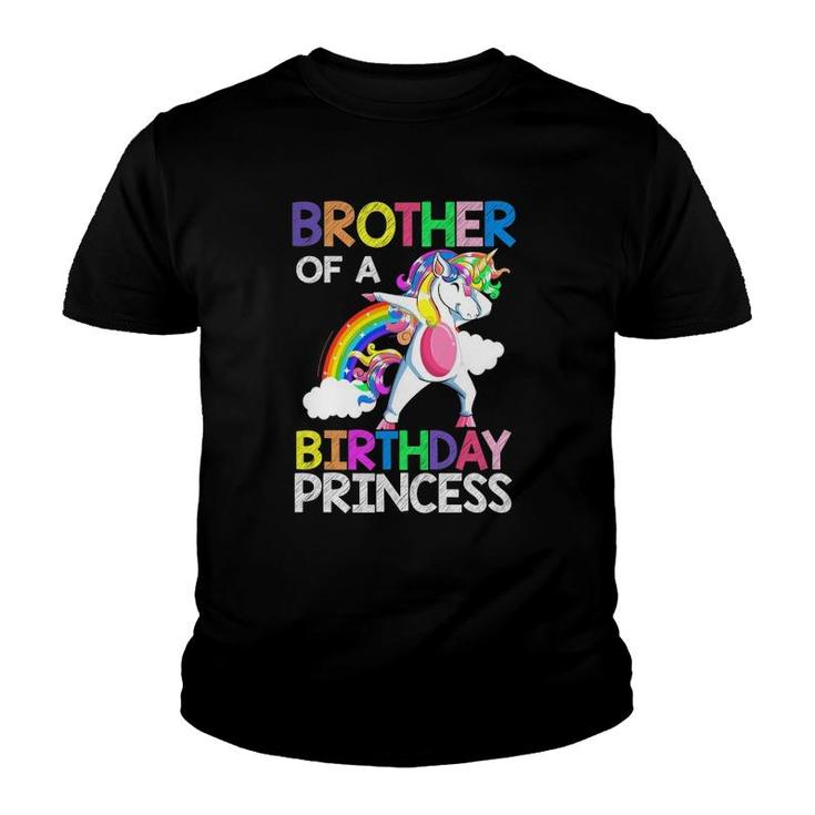 Brother Of The Birthday Princess Unicorn Rainbow Gifts Youth T-shirt