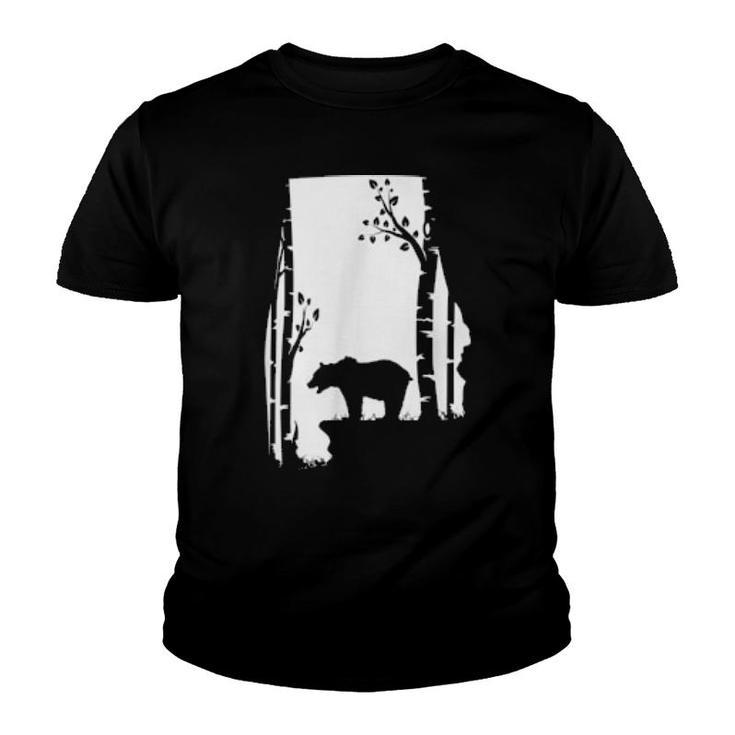 Brown Grizzly Bear Hunting Alabama Map Hunter  Youth T-shirt