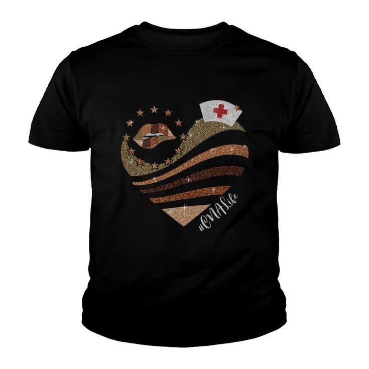 Brown Heart Cna Youth T-shirt
