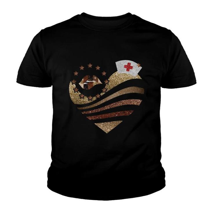 Brown Heart Design Youth T-shirt