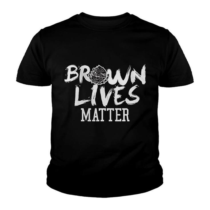 Brown Lives Matter Mexico Mexican Brown Pride Aztec Eagle Warrior Cholo Youth T-shirt
