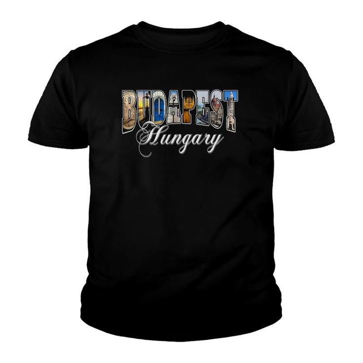 Budapest Hungary Souvenir Famous Sights Gift Youth T-shirt