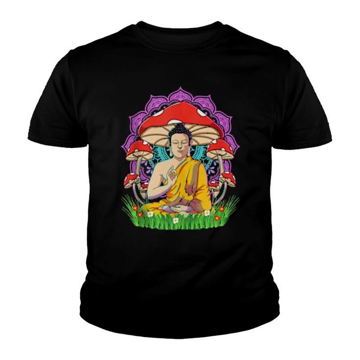 Buddha Mushroom I Zen Yoga Meditation I Psychedelic Hippie  Youth T-shirt