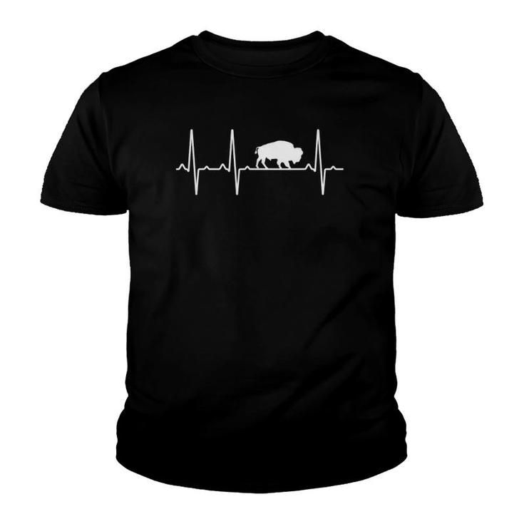 Buffalo Heartbeat Gift For Men Women Tamaraw Bison Lover Youth T-shirt