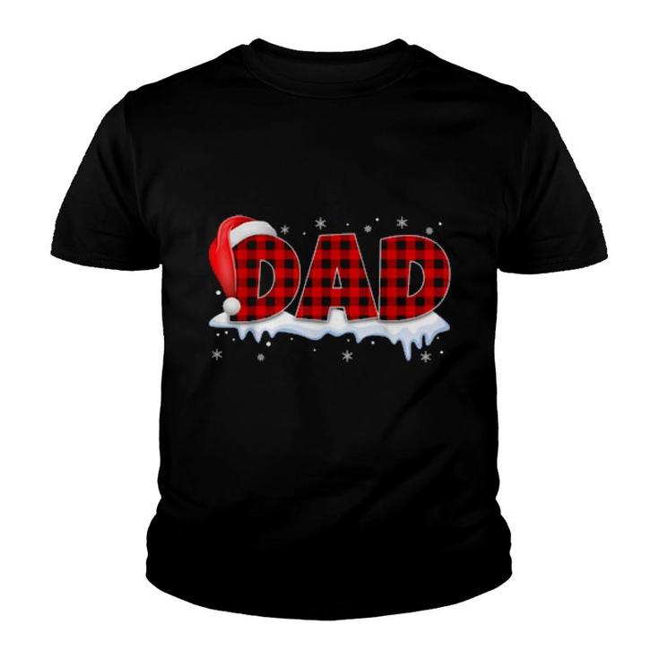 Buffalo Plaid Family Matching Dad Christmas Pajama Youth T-shirt
