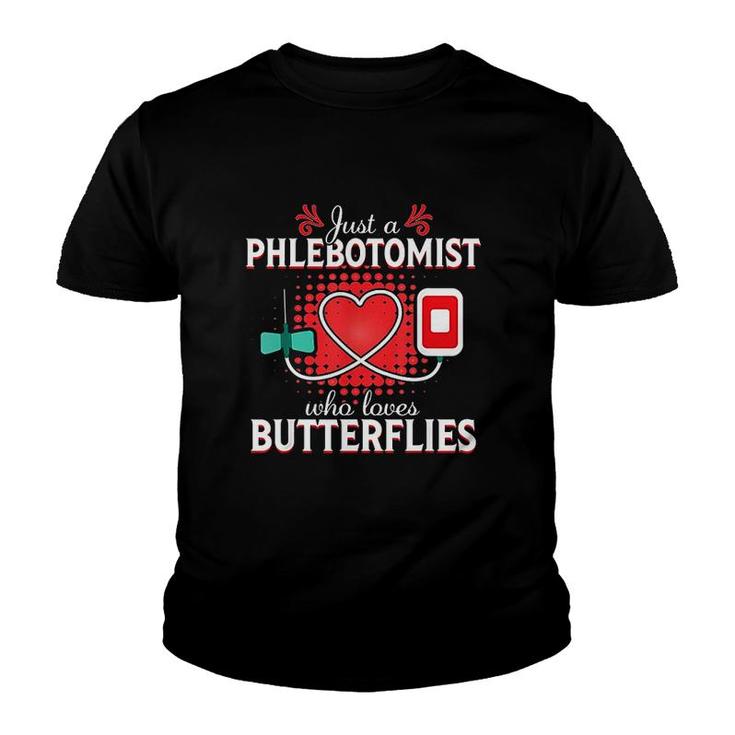 Butterfly Needle Funny Phlebotomy Gift Youth T-shirt